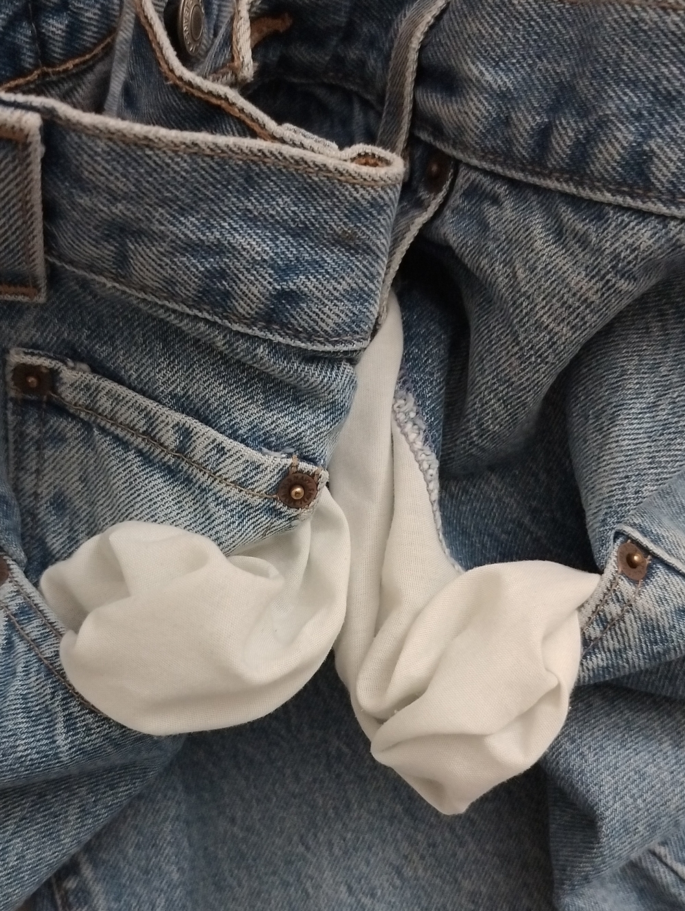 Men's VTG Old Navy Straight Leg Classic Denim Jeans 35x32, Light/Med Blue Wash - Picture 14 of 16